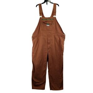Liberty Duck Bib Overalls Mens 54x30 Brown Workwear Utility Rugged